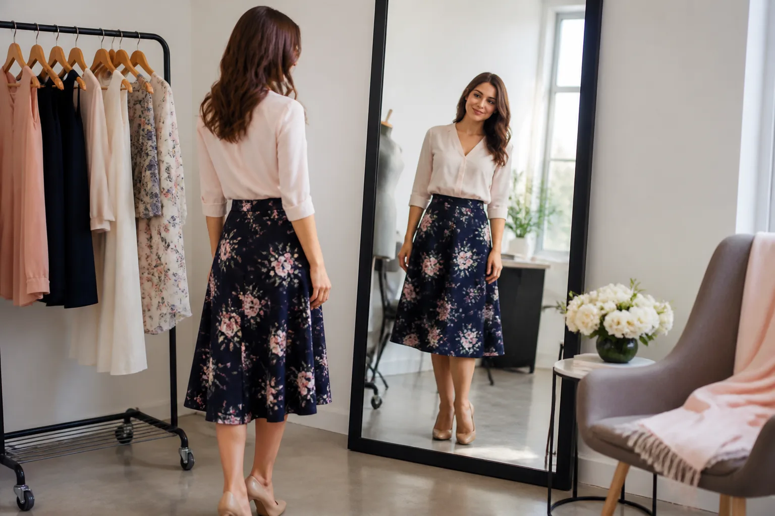 Editorial photograph illustrating How to Choose Feminine Clothes for a Masculine Frame